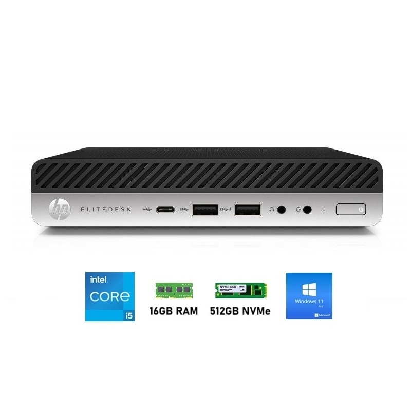 HP EliteDesk 800 G5 Mini Core I7-8700 16GB 512GB+256GB NVMe